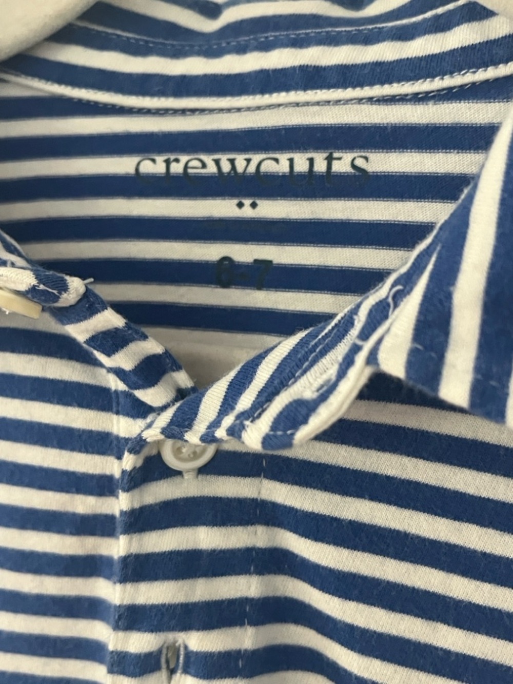 Crewcuts Blue and White Striped Polo